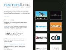 Tablet Screenshot of neotenylabs.com